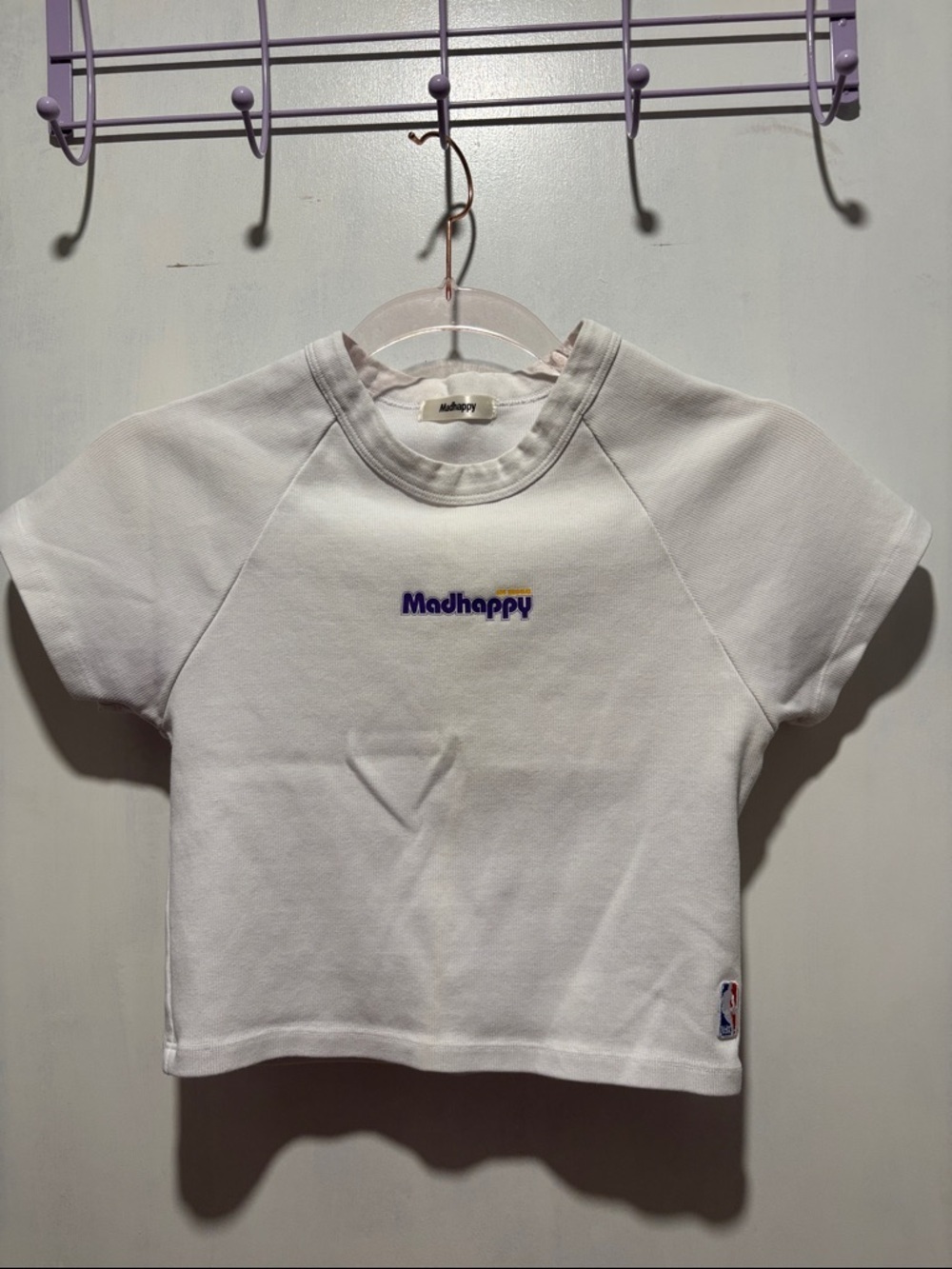 MADHAPPY LA Lakers NBA ribbed crop t shirt